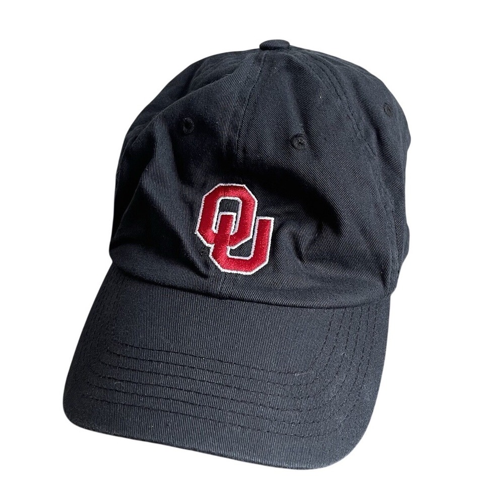 Oklahoma University Sooners Hat Adult OS Strap Back Black Cap Top Of The World